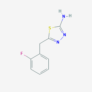 molecular formula C9H8FN3S B185735 5-(2-Fluorobenzyl)[1,3,4]thiadiazol-2-ylamine CAS No. 39181-53-8