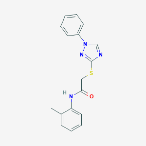 N-(2-methylphenyl)-2-[(1-phenyl-1,2,4-triazol-3-yl)sulfanyl]acetamide
