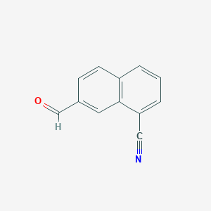 molecular formula C12H7NO B185810 7-Formylnaphthalene-1-carbonitrile CAS No. 162150-57-4