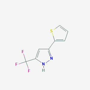 molecular formula C8H5F3N2S B185815 5-(2-Thienyl)-3-(trifluoromethyl)-1H-pyrazole CAS No. 128228-96-6