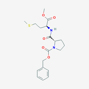molecular formula C19H26N2O5S B185821 benzyl (2S)-2-[[(1S)-1-methoxycarbonyl-3-methylsulfanyl-propyl]carbamoyl]pyrrolidine-1-carboxylate CAS No. 17445-57-7