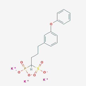 molecular formula C16H16K3O7PS B185839 Potassium 4-(3-phenoxyphenyl)-1-phosphonatobutane-1-sulfonate CAS No. 157124-84-0