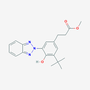 molecular formula C20H23N3O3 B185860 Benzenepropanoic acid, 3-(2H-benzotriazol-2-yl)-5-(1,1-dimethylethyl)-4-hydroxy-, methyl ester CAS No. 102577-46-8
