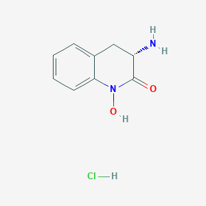 molecular formula C9H11ClN2O2 B185878 (S)-3-氨基-1-羟基-3,4-二氢喹啉-2(1H)-酮盐酸盐 CAS No. 177943-33-8