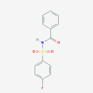 molecular formula C13H10FNO3S B185895 N-(4-fluorophenyl)sulfonylbenzamide CAS No. 169894-65-9