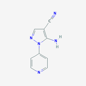 molecular formula C9H7N5 B185900 5-amino-1-(pyridin-4-yl)-1H-pyrazole-4-carbonitrile CAS No. 106898-37-7