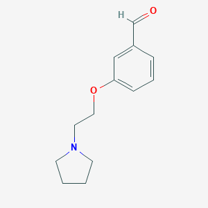 molecular formula C13H17NO2 B185906 3-(2-(Pyrrolidin-1-yl)ethoxy)benzaldehyde CAS No. 186190-91-0