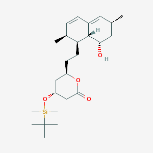 4-(Tert-butyl-dimethyl-silanyloxy)-6-[2-(8-hydroxy-2,6-dimethyl-1,2,6,7,8,8a-hexahydro naphthalen-1-yl)-ethyl]-tetrahydro-pyran-2-one