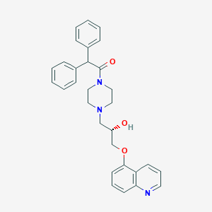 molecular formula C30H31N3O3 B185947 Dofequidar, (S)- CAS No. 153653-31-7