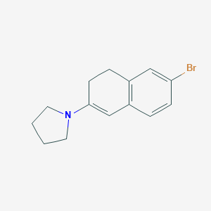 molecular formula C14H16BrN B185954 1-(6-Bromo-3,4-dihydronaphthalen-2-yl)pyrrolidine CAS No. 113075-66-4
