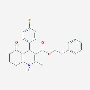 phenethyl 4-(4-bromophenyl)-2-methyl-5-oxo-4,6,7,8-tetrahydro-1H-quinoline-3-carboxylate