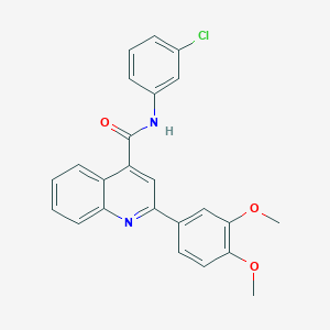 N-(3-chlorophenyl)-2-(3,4-dimethoxyphenyl)quinoline-4-carboxamide