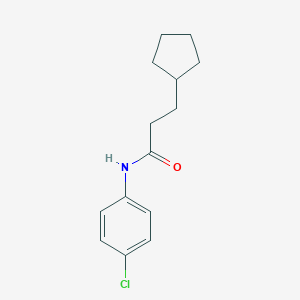 B186011 N-(4-chlorophenyl)-3-cyclopentylpropanamide CAS No. 142810-52-4