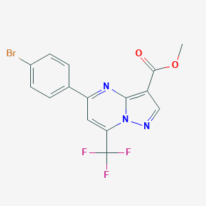 molecular formula C15H9BrF3N3O2 B186012 Methyl 5-(4-bromophenyl)-7-(trifluoromethyl)pyrazolo[1,5-a]pyrimidine-3-carboxylate CAS No. 6078-97-3