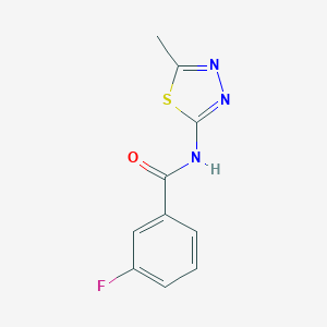molecular formula C10H8FN3OS B186013 3-fluoro-N-(5-methyl-1,3,4-thiadiazol-2-yl)benzamide CAS No. 5735-10-4