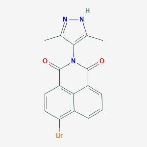molecular formula C17H12BrN3O2 B186015 6-Bromo-2-(3,5-dimethyl-1H-pyrazol-4-yl)-1H-benz(de)isoquinoline-1,3(2H)-dione CAS No. 51461-22-4