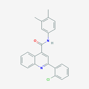 molecular formula C24H19ClN2O B186024 2-(2-chlorophenyl)-N-(3,4-dimethylphenyl)quinoline-4-carboxamide CAS No. 5697-05-2