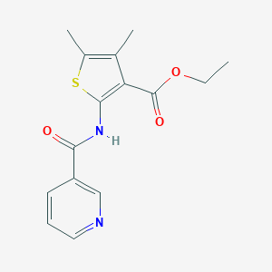 molecular formula C15H16N2O3S B186025 Ethyl 4,5-dimethyl-2-(pyridine-3-carbonylamino)thiophene-3-carboxylate CAS No. 5694-42-8