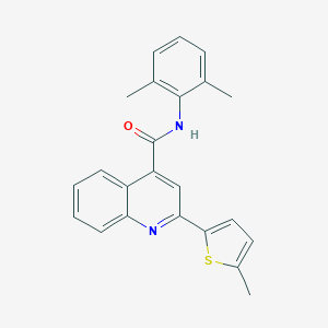 molecular formula C23H20N2OS B186035 N-(2,6-dimethylphenyl)-2-(5-methylthiophen-2-yl)quinoline-4-carboxamide CAS No. 5702-30-7
