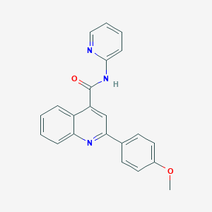 molecular formula C22H17N3O2 B186037 2-(4-methoxyphenyl)-N-(pyridin-2-yl)quinoline-4-carboxamide CAS No. 5696-56-0