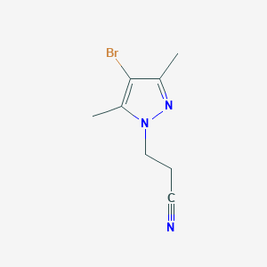 molecular formula C8H10BrN3 B186040 3-(4-bromo-3,5-dimethyl-1H-pyrazol-1-yl)propanenitrile CAS No. 90006-21-6
