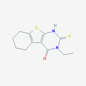 3-ethyl-2-sulfanyl-5,6,7,8-tetrahydro[1]benzothieno[2,3-d]pyrimidin-4(3H)-one