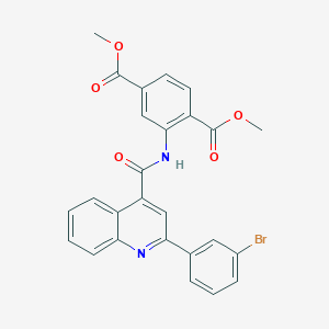 molecular formula C26H19BrN2O5 B186063 Dimethyl 2-({[2-(3-bromophenyl)quinolin-4-yl]carbonyl}amino)benzene-1,4-dicarboxylate CAS No. 5699-36-5