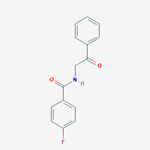 molecular formula C15H12FNO2 B186066 4-fluoro-N-(2-oxo-2-phenylethyl)benzamide CAS No. 2368-16-3