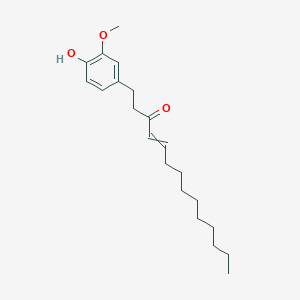 molecular formula C21H32O3 B186108 4-Tetradecen-3-one, 1-(4-hydroxy-3-methoxyphenyl)-, (4E)- CAS No. 104186-05-2