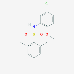 molecular formula C16H18ClNO3S B186126 N-(5-chloro-2-methoxyphenyl)-2,4,6-trimethylbenzenesulfonamide CAS No. 5353-03-7