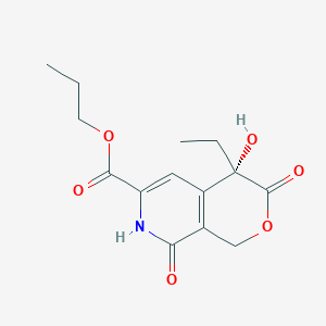 (S)-4-Ethyl-4-hydroxy-3,8-dioxo-3,4,7,8-tetrahydro-1H-pyrano[3,4-c]pyridine-6-carboxylic acid propyl ester