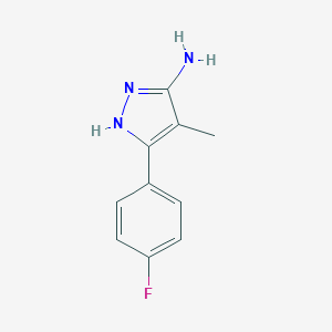 molecular formula C10H10FN3 B186174 3-(4-fluorophenyl)-4-methyl-1H-pyrazol-5-amine CAS No. 142027-06-3