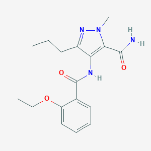 molecular formula C17H22N4O3 B186176 4-(2-ethoxybenzamido)-1-methyl-3-propyl-1H-pyrazole-5-carboxamide CAS No. 139756-03-9