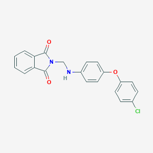 molecular formula C21H15ClN2O3 B186182 N-(4-(4-Chlorophenoxy)-anilinomethyl)-phthalimide CAS No. 74614-53-2