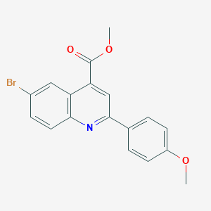 molecular formula C18H14BrNO3 B186228 6-溴-2-(4-甲氧基苯基)喹啉-4-羧酸甲酯 CAS No. 355432-91-6