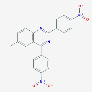 molecular formula C21H14N4O4 B186234 6-Methyl-2,4-bis(4-nitrophenyl)quinazoline CAS No. 5660-98-0