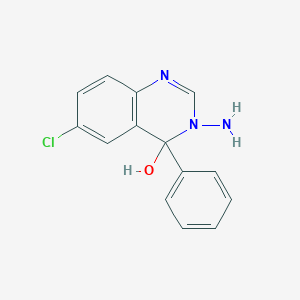molecular formula C14H12ClN3O B186253 3-Amino-6-chloro-3,4-dihydro-4-phenylquinazolin-4-ol CAS No. 27610-14-6