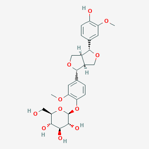 molecular formula C26H32O11 B018627 (-)-Pinoresinol 4-O-glucoside CAS No. 41607-20-9