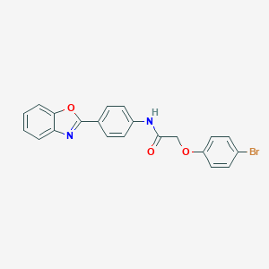 molecular formula C21H15BrN2O3 B186274 N-[4-(1,3-benzoxazol-2-yl)phenyl]-2-(4-bromophenoxy)acetamide CAS No. 5838-75-5