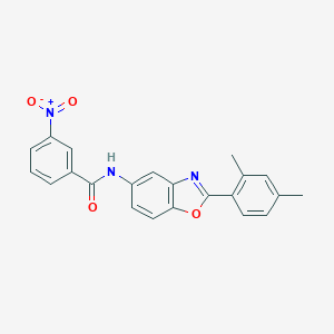 molecular formula C22H17N3O4 B186278 N-[2-(2,4-dimethylphenyl)-1,3-benzoxazol-5-yl]-3-nitrobenzamide CAS No. 5846-60-6