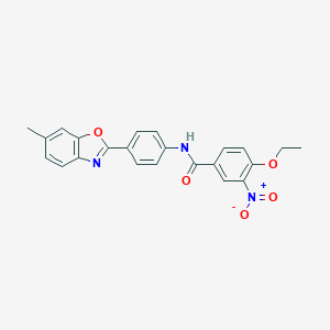 4-ethoxy-N-[4-(6-methyl-1,3-benzoxazol-2-yl)phenyl]-3-nitrobenzamide