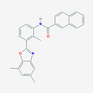 molecular formula C27H22N2O2 B186282 N-[3-(5,7-dimethyl-1,3-benzoxazol-2-yl)-2-methylphenyl]naphthalene-2-carboxamide CAS No. 5746-77-0