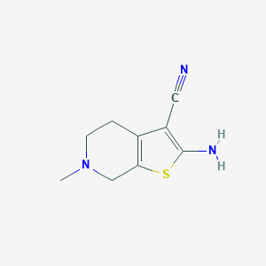 molecular formula C9H11N3S B186283 2-Amino-6-methyl-4,5,6,7-tetrahydrothieno[2,3-c]pyridine-3-carbonitrile CAS No. 37578-06-6