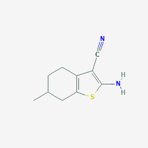 molecular formula C10H12N2S B186290 2-Amino-6-methyl-4,5,6,7-tetrahydro-1-benzothiophene-3-carbonitrile CAS No. 42225-04-7