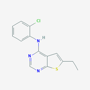molecular formula C14H12ClN3S B186309 n-(2-Chlorophenyl)-6-ethylthieno[2,3-d]pyrimidin-4-amine CAS No. 5935-13-7