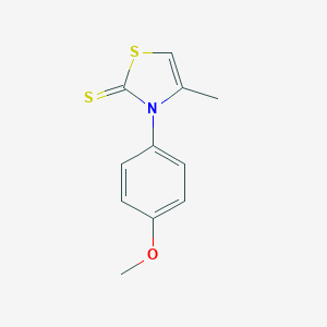 molecular formula C11H11NOS2 B186310 3-(4-methoxyphenyl)-4-methyl-1,3-thiazole-2(3H)-thione CAS No. 77293-28-8