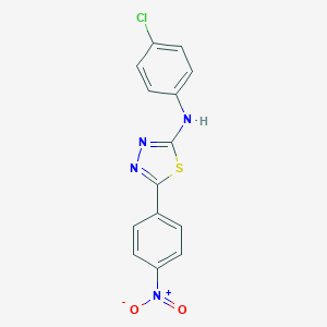 molecular formula C14H9ClN4O2S B186314 N-(4-chlorophenyl)-5-(4-nitrophenyl)-1,3,4-thiadiazol-2-amine CAS No. 664973-39-1