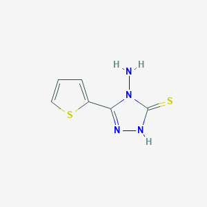 molecular formula C6H6N4S2 B186316 4-氨基-5-(2-噻吩基)-4H-1,2,4-三唑-3-硫醇 CAS No. 61019-27-0