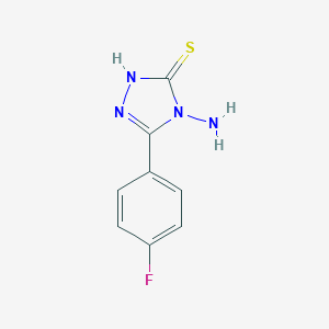 molecular formula C8H7FN4S B186317 4-amino-5-(4-fluorophenyl)-4H-1,2,4-triazole-3-thiol CAS No. 61019-25-8
