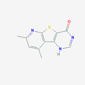 molecular formula C11H9N3OS B186320 7,9-dimethylpyrido[3',2':4,5]thieno[3,2-d]pyrimidin-4(3H)-one CAS No. 55023-35-3